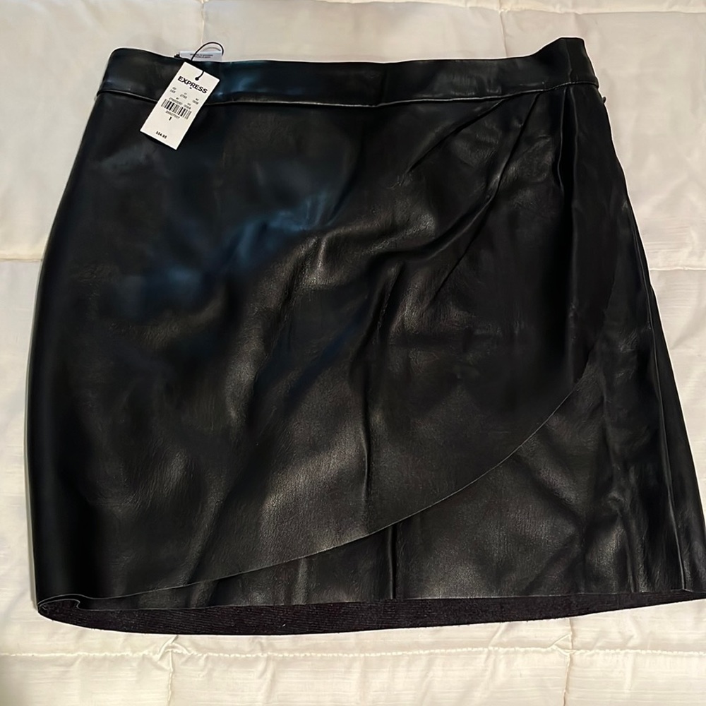 Express faux leather skirt